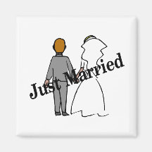 Just Married (Couple) Fridge Magnet