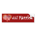 Just Married - Day of the Dead Bumper Sticker bumper stickers