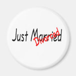 Just Married Divorced Fridge Magnet