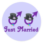 Just Married Formal Gay Male stickers