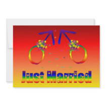 Just Married Gay Men Custom Invite