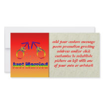 Just Married Gay Men Photo Card