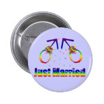Just Married Gay Men Pinback Buttons