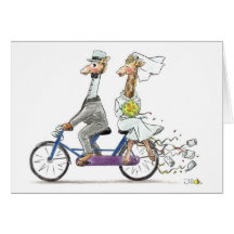 Just married greeting card