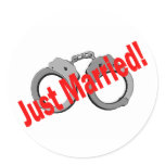 Just Married (Handcuffs) stickers