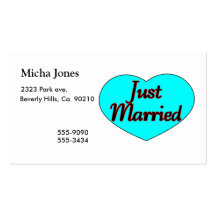 Just Married Heart Business Card