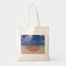 Just Married Heart On The Beach Tote Bag