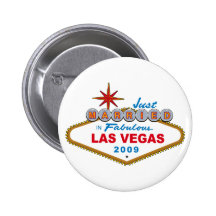 Just Married In Fabulous Las Vegas 2009 Buttons