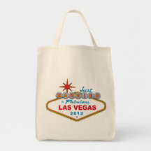 Just Married In Fabulous Las Vegas 2012 Vegas Sign Tote Bag
