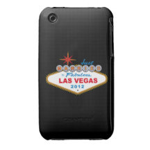 Just Married In Fabulous Las Vegas 2012 Vegas Sign iPhone 3 Case-Mate Case