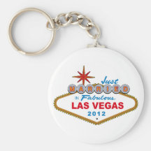 Just Married In Fabulous Las Vegas 2012 Vegas Sign Keychain