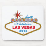 Just Married In Fabulous Las Vegas 2012 Vegas Sign Mouse Pad