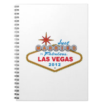 Just Married In Fabulous Las Vegas 2012 Vegas Sign Notebooks