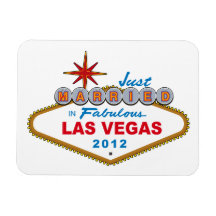 Just Married In Fabulous Las Vegas 2012 Vegas Sign Magnet