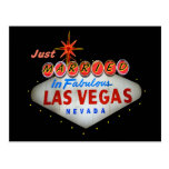 Just Married in Vegas Wedding Cards Postcards