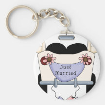 JUST MARRIED KEY CHAINS