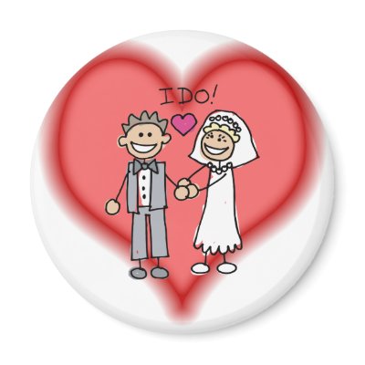 just married refrigerator magnets by shopaholicchick