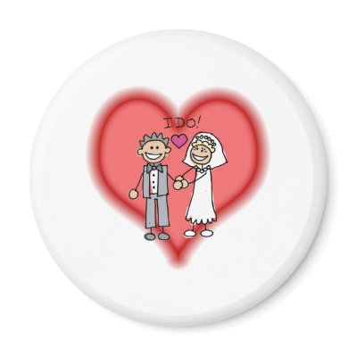 just married fridge magnet by shopaholicchick