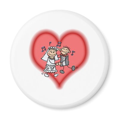 just married fridge magnet by shopaholicchick