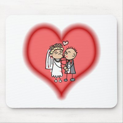 just married mouse mats by shopaholicchick