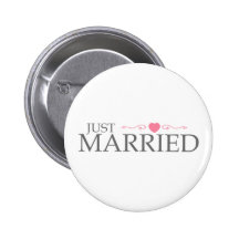 Just Married (Pink Heart Scroll)