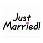 Just Married (Pink Hrt) Postcards