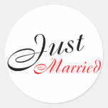 Just Married (Red) Stickers
