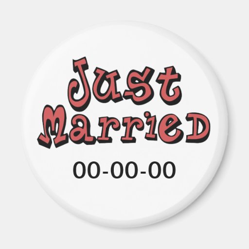 Just Married Refrigerator Magnet