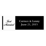 Just Married Small Tag - Black Business Card