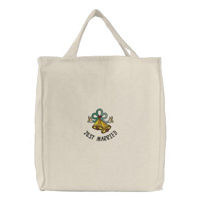 JUST MARRIED Tote Bag by OurSouthernCharm