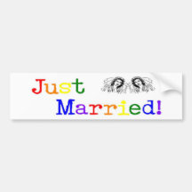 Just Married (two women) Bumper Sticker