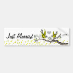 Just Married Vintage Birds BumperSticker Bumper Sticker