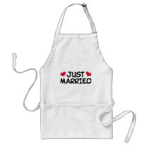 Just Married Wedding aprons