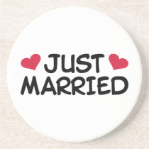 Just Married Wedding coasters