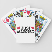 Just Married Wedding playing cards