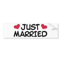 Just Married Wedding bumper stickers
