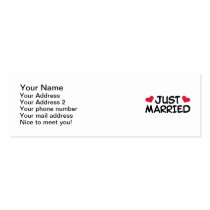 Just Married Wedding business cards