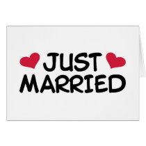 Just Married Wedding cards