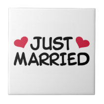 Just Married Wedding tiles