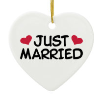 Just Married Wedding ornaments