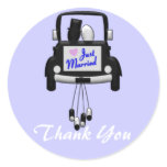 Just Married Wedding Couple in Car Stickers