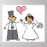 Just Married! Wedding Couple Poster