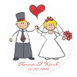 Just Married! Wedding Couple Sticker