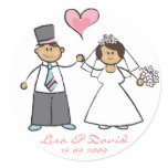 Just Married! Wedding Couple Sticker