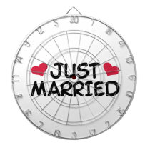 Just Married Wedding dartboards