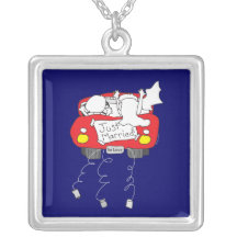 Just Married Wedding Gift Personalized Necklace