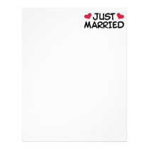 Just Married Wedding letterhead