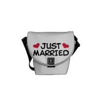 Just Married Wedding messenger bags