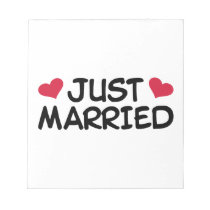 Just Married Wedding notepads