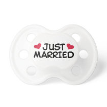 Just Married Wedding pacifiers